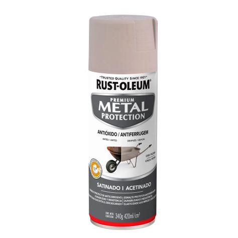 Pintura en Aerosol Metal Protection 340grs Gris Piedra Satinado - Rust Oleum-0