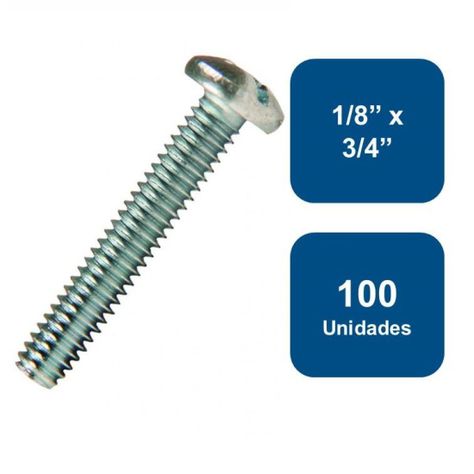Perno Cocina Zincado 1/8  X 3/4  100un.-0