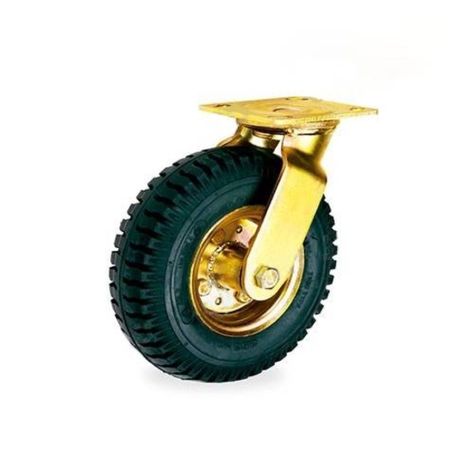 Z27 Caucho Rueda Giratoria Base Plana 200mm Supo-0
