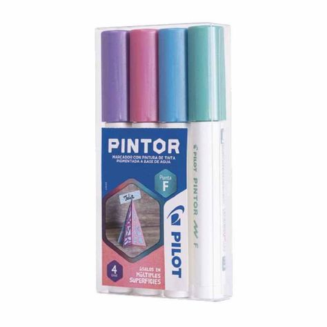 Set Marcador Pintor Fino 4un Metalizados Pilot-0