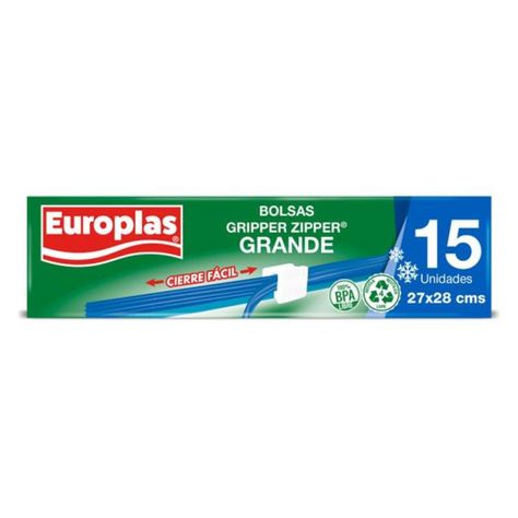 Europlas Bolsa Cierre Facil Zipper 27x28cms 15un.-0