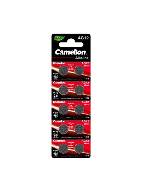 Pilas tipo Boton Alcalinas LR43 10un - Camelion-0