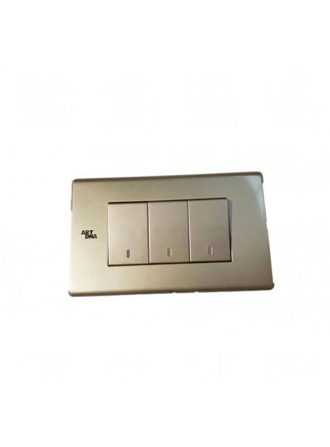 Interruptor Triple 9/32 Dorado 10A - ART DNA-0
