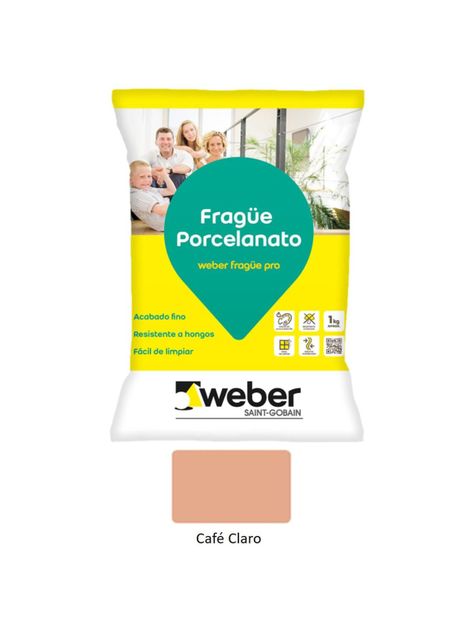 Weber Fragüe Porcelanato 1kg Café Claro-0