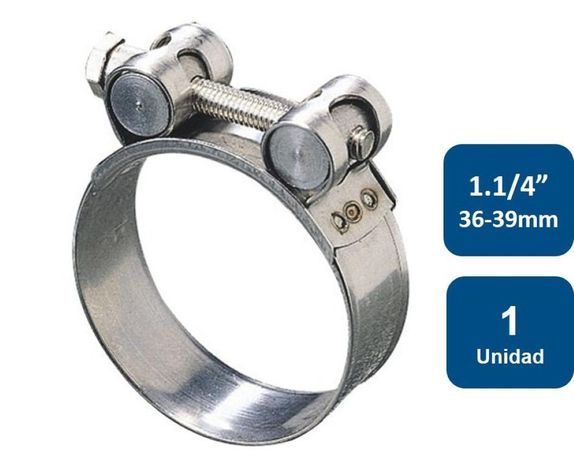 Abrazadera De Alta Presión 1.1/4  (36-39mm) Hoffens-0