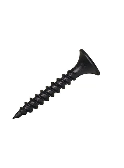 Tornillo Yeso Cartón Negro Hilo Fino #6 x 1" 100un - Fijaciones-0