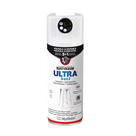 Pintura en Aerosol Ultra 5 en 1 340grs Blanco Mate - Rust Oleum-0