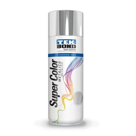 Pintura Spray 400ml Metálico Cromo - TEKBond-0