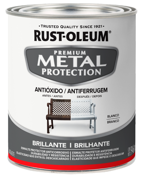 Esmalte Anticorrosivo Metal 946ml Bco Brillante Rust Oleum-0