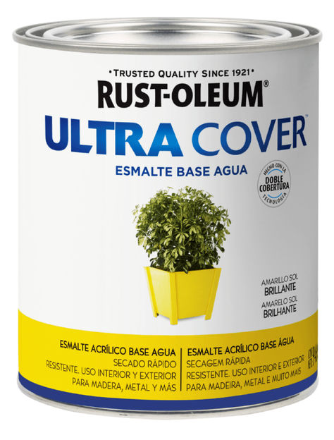 Esmalte al Agua Ultra Cover 946ml Amarillo Sol Rust Oleum-0