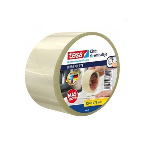 Cinta De Embalaje Extra Fuerte Transparente 72mm*100mts Tesa-0