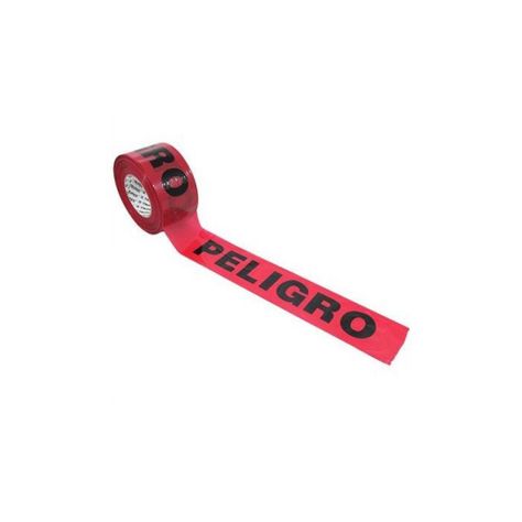 Truper Cinta Plástica Roja Peligro 305mts-0