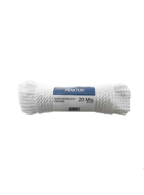 Cuerda de Polyester Blanco Trenzado 20mts 8mm Praktus-0