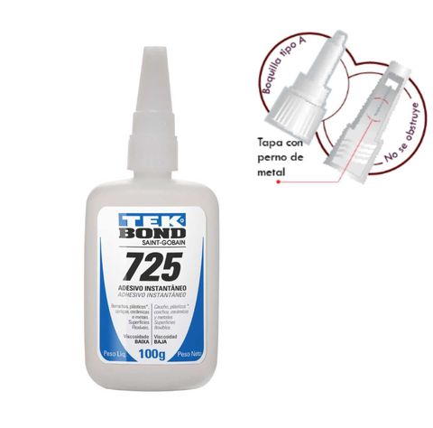 Adhesivo Instantaneo 725 Baja Viscosidad 100grs Tekbond-1
