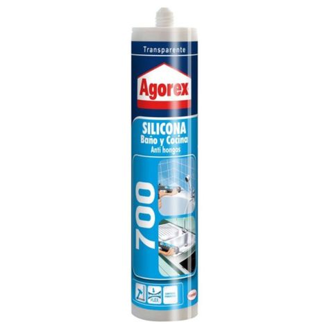 Silicona Baño y Cocina Antihongos 700 Transparente Agorex-0