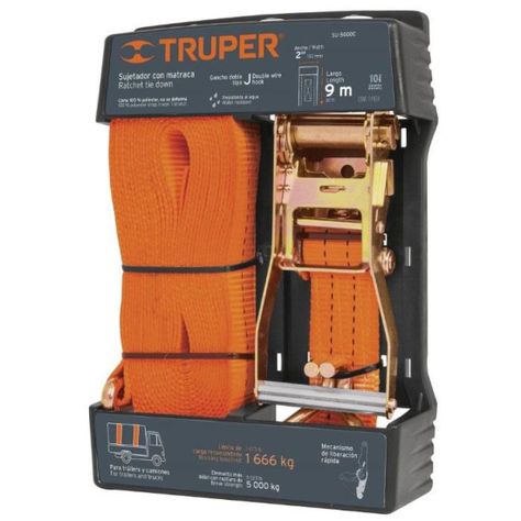 Truper Eslinga Rachet 5000kg / 9mts / 2  1un.-0