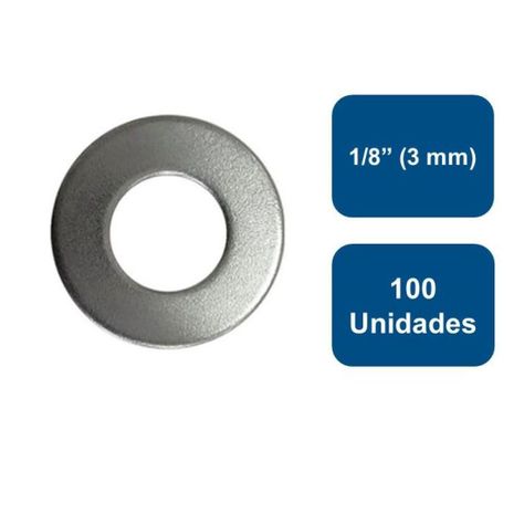 Golilla Plana Calibrada Zincada 1/8' (3mm) 100un.-0