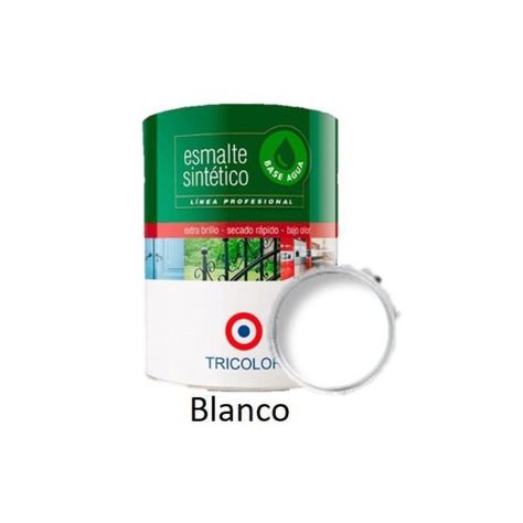 Esmalte Sintetico Base Agua Profesional 1 Gl Blanco Tricolor-0