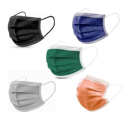 Mascarillas 3 pliegues desechables niños Mix Colores 5 50un-0
