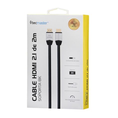 Cable HDMI 2.1 8K 2mts Tecmaster-0