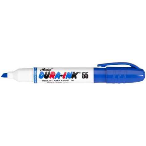 Marcador Permanente Dura-ink 55 Punta Biselada Azul Markal-0