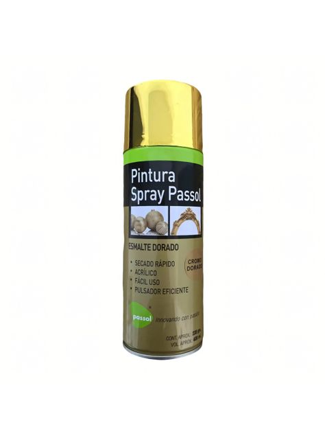 Pintura en spray secado rápido Dorado 400ml - Passol-0