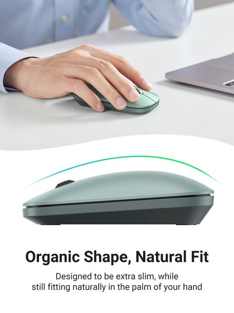 Mouse inalámbrico slim modelo MU001 Verde Ugreen-5