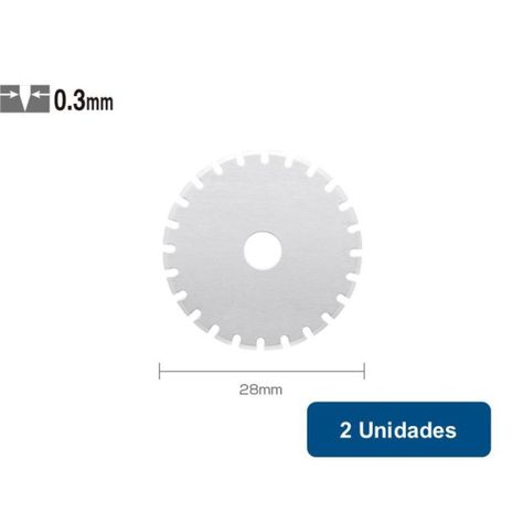 Olfa Repuesto Cuchillo Rotativo Prepicado Prb28-2 28mm 2un.-0