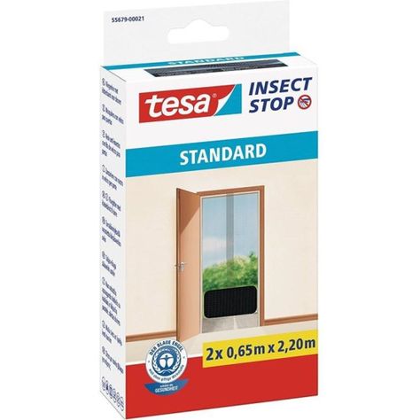 Insect Stop Malla Puertas 0.65m*2.2m 2un Negro Tesa-0