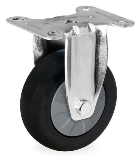 Z03 Pu Rueda Fija Base Plana 100mm Supo-0