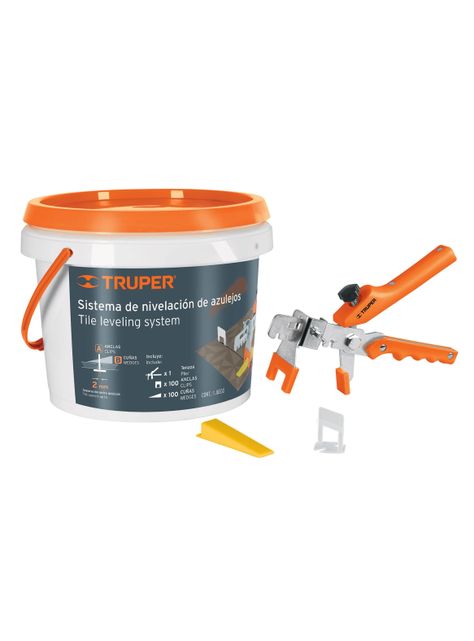 Kit de nivelación de cerámicos y porcelanatos 201 piezas - Truper-0