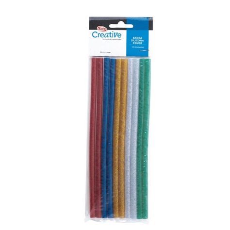 Barras de silicona Glitter 20x0.7cms 10un Creative-0