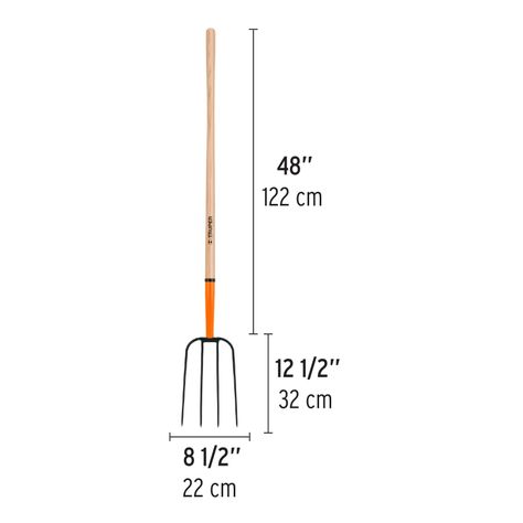 Horqueta para Paja Mango Largo 4 Dientes Truper-1