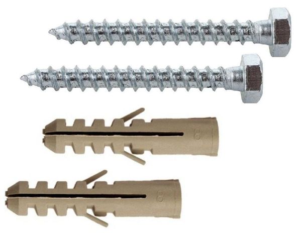 Set Tarugo Concreto Y Tirafondo 10mm / 1/4 X 2  4 Juegos-0