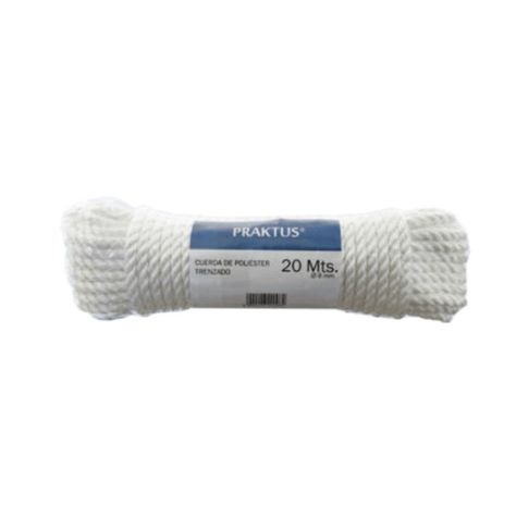 Cuerda de Polyester Blanco Trenzado 20mts 10mm Praktus-0