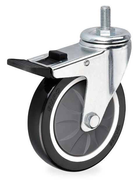 Z08 Pu Rueda Giratoria Con Freno Hi 75mm Supo-0