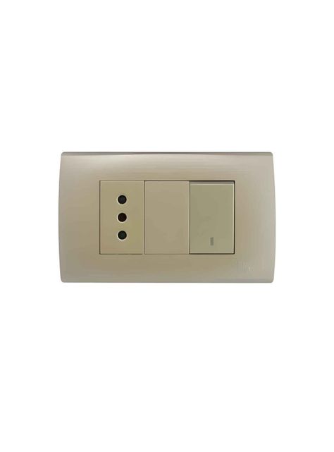 Art Dna Interruptor 9/12 + Enchufe Simple 10a Dorado A83-p06-0