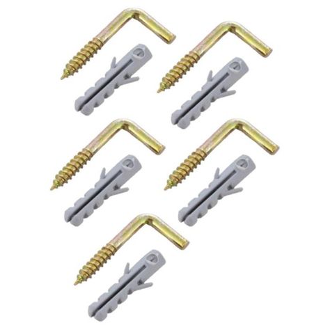 Tornillo Escuadra Y Tarugo Nylon 1 1/2  / 6mm 5 Juegos-0