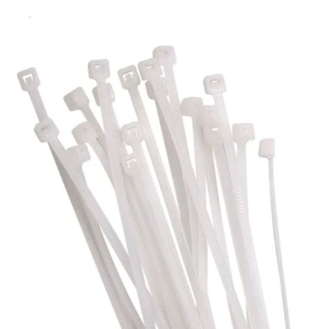 Amarras plásticas blancas 100un 5x380mm Genérico-0