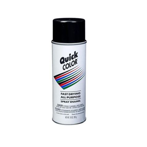 Pintura En Aerosol 283grs Negro Brillante Quick Color-0