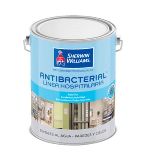 Esmalte al Agua antibacterial Línea Hospitalaria 1gl Sherwin-0