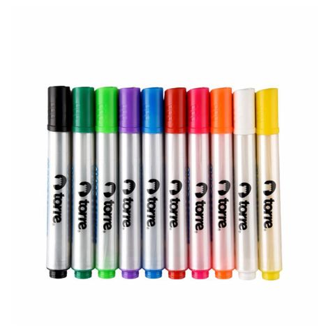 Set de marcadores gráficos Glass Markers 10 colores Torre-1