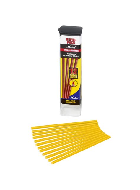 Recarga Toda Superficie Trades-marker 12 Un. Amarillo Markal-0