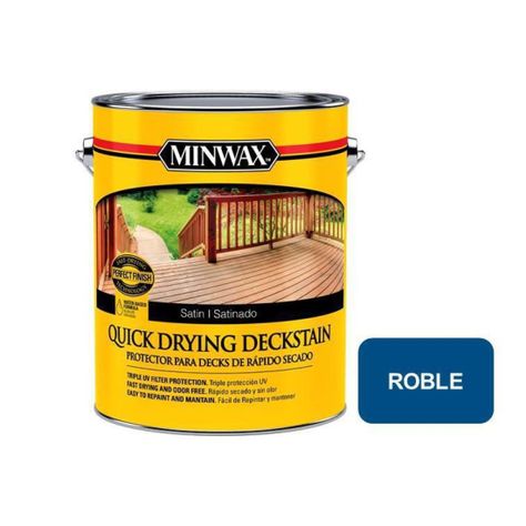 Deckstain Base Agua Secado Rapido 1 Gl Roble Minwax-0