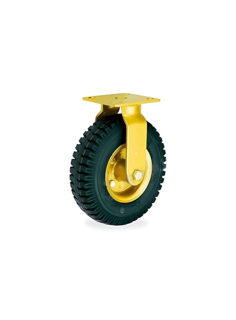 Z27 Caucho Rueda Fija Base Plana 200mm Supo-0