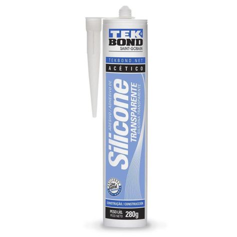 Silicona Acetica 280grs. Transparente Tekbond-0