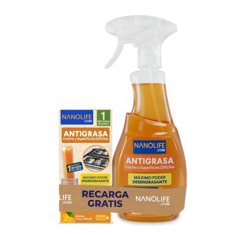 Antigrasas Kit de inicio Promoción 600ml + Recarga - Deysa Nanolife-0