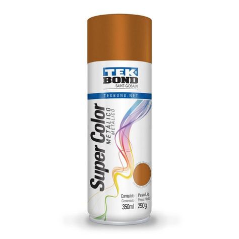 Pintura Aerosol Spray 350ml Metálico Cobre Tekbond-0