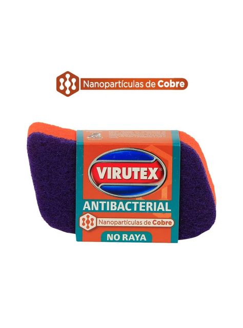 Esponja Antibacterial Lisa Fibra Suave Virutex-0