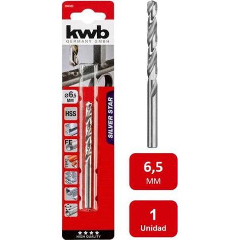 Broca Acero Rápido Hss Silver 6.5mm Kwb-0